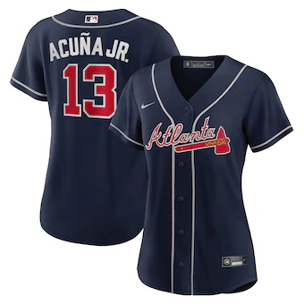 womens nike ronald acuna jr navy atlanta braves alternate r